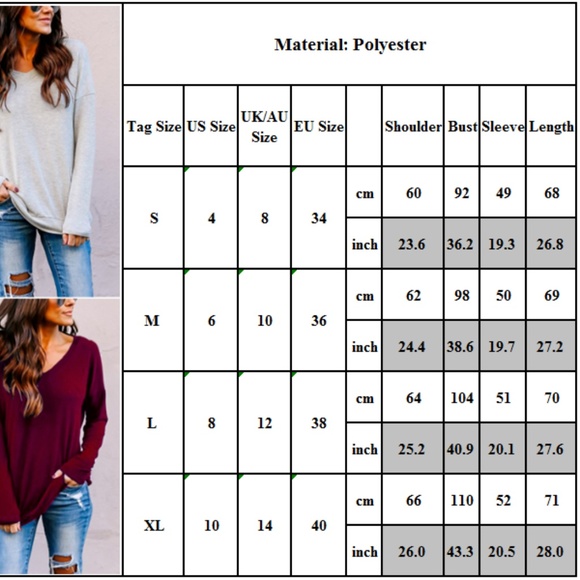 ( ALMOST GONE )BACKLESS LONG SLEEVE TEE SHIRT - Picture 2 of 6